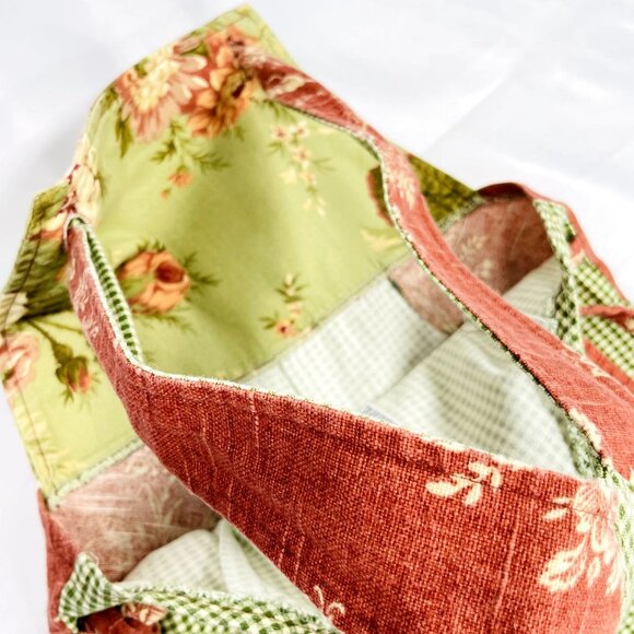 Vintage Boho Neutral Gingham Green Floral Cropped Overalls Romper Small / 5 - 6 - Picture 14 of 14